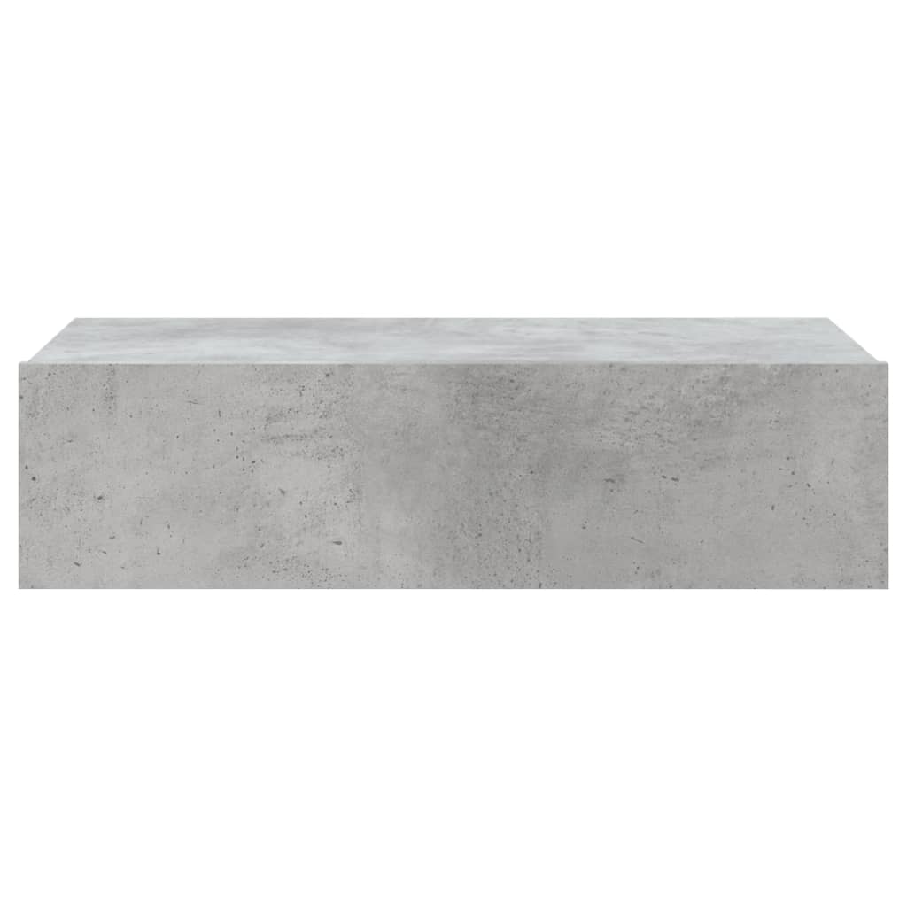 Comodă TV cu lumini LED, gri beton, 60x35x15,5 cm