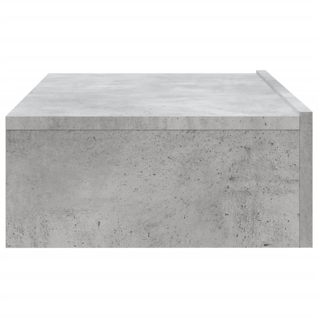 Comodă TV cu lumini LED, gri beton, 60x35x15,5 cm