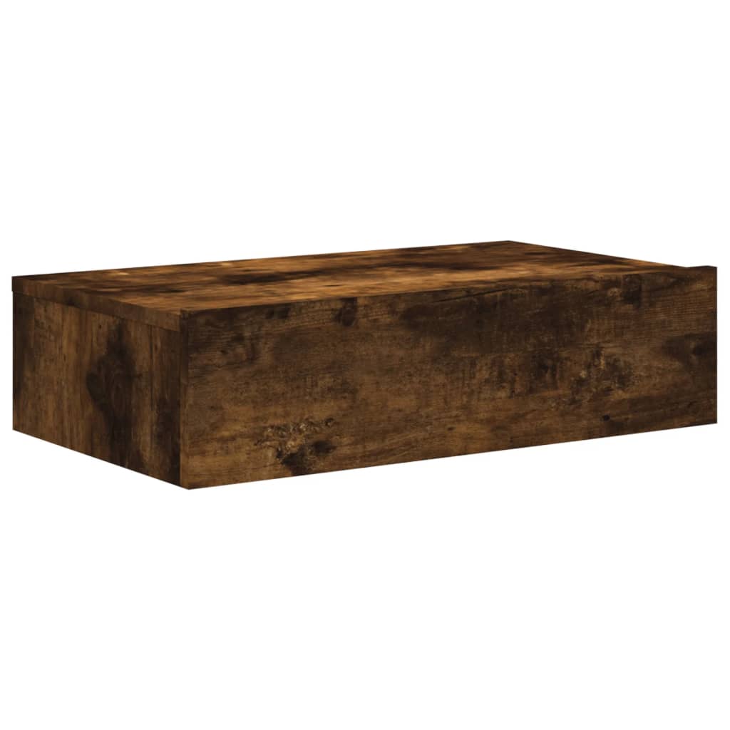 Comodă TV cu lumini LED, stejar fumuriu, 60x35x15,5 cm