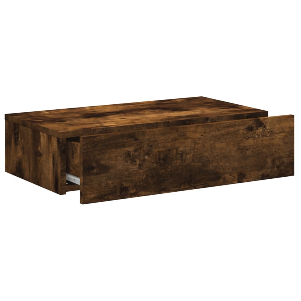 Comodă TV cu lumini LED, stejar fumuriu, 60x35x15,5 cm