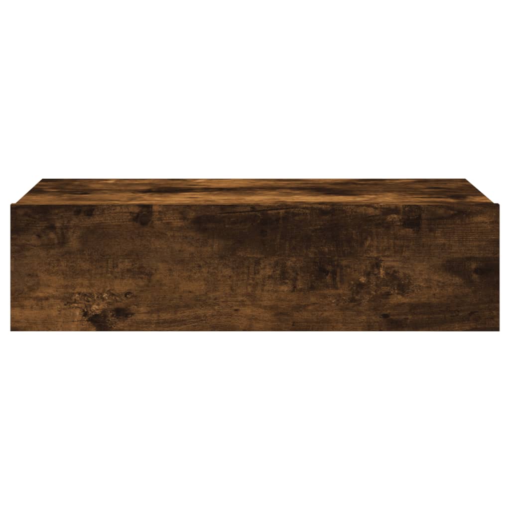 Comodă TV cu lumini LED, stejar fumuriu, 60x35x15,5 cm