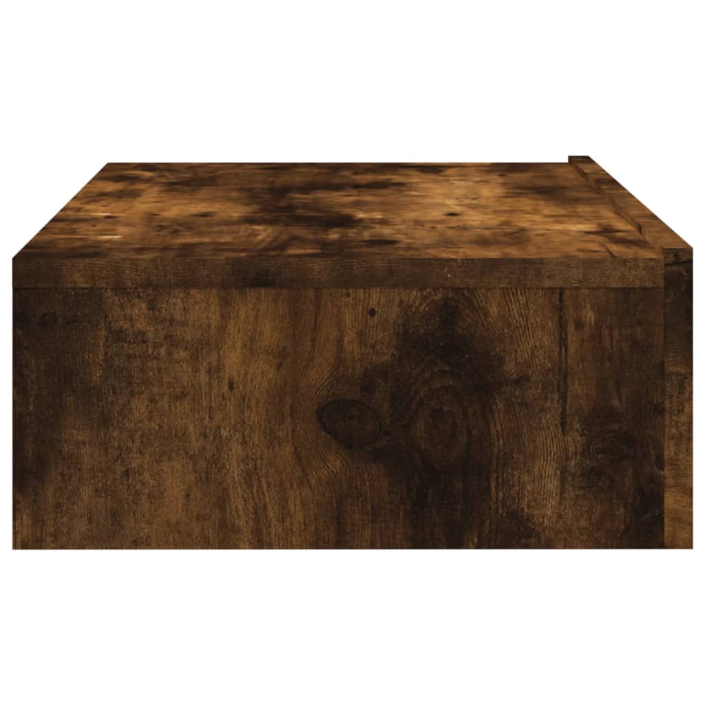 Comodă TV cu lumini LED, stejar fumuriu, 60x35x15,5 cm