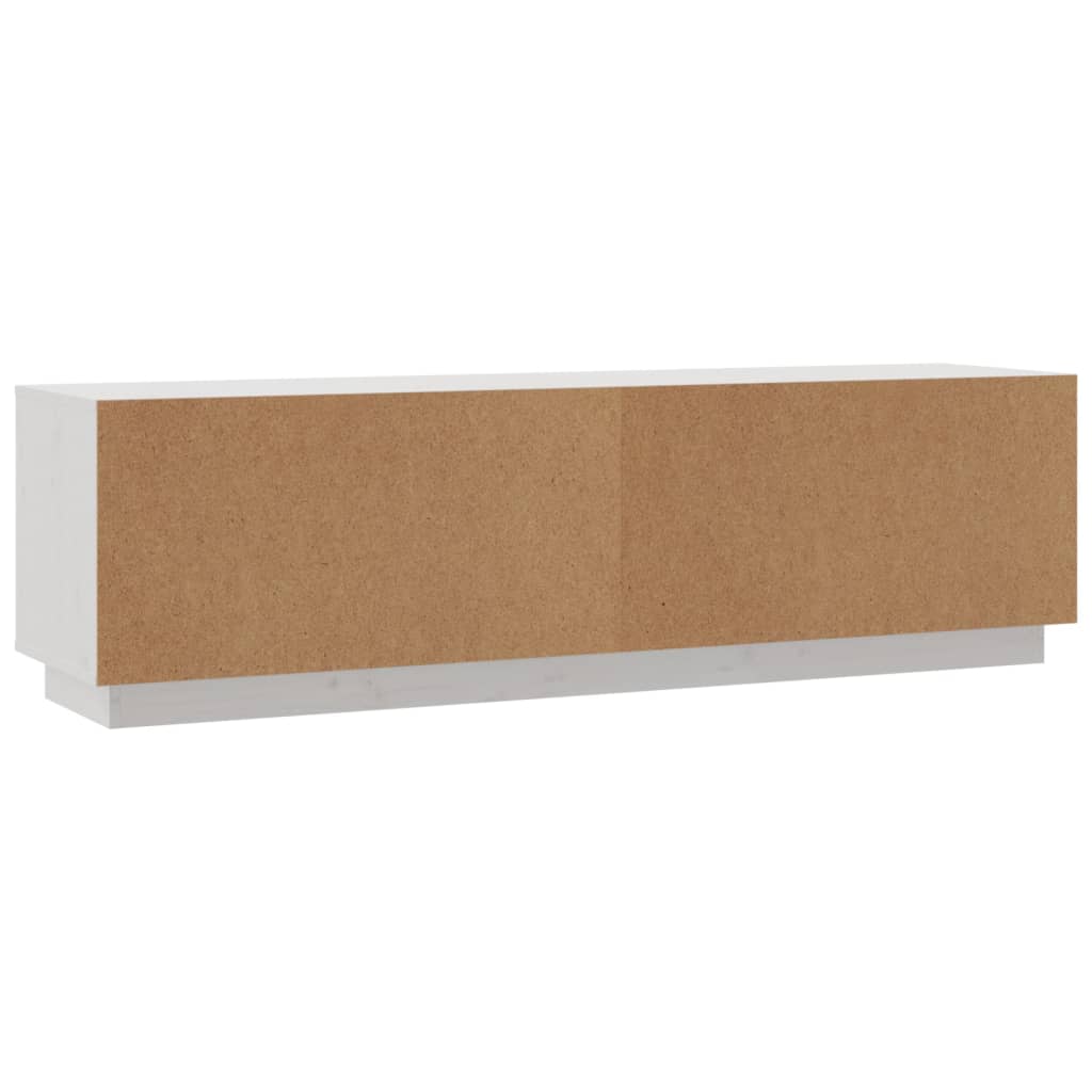 TV chest, white, 140x35x40 cm, solid pine wood