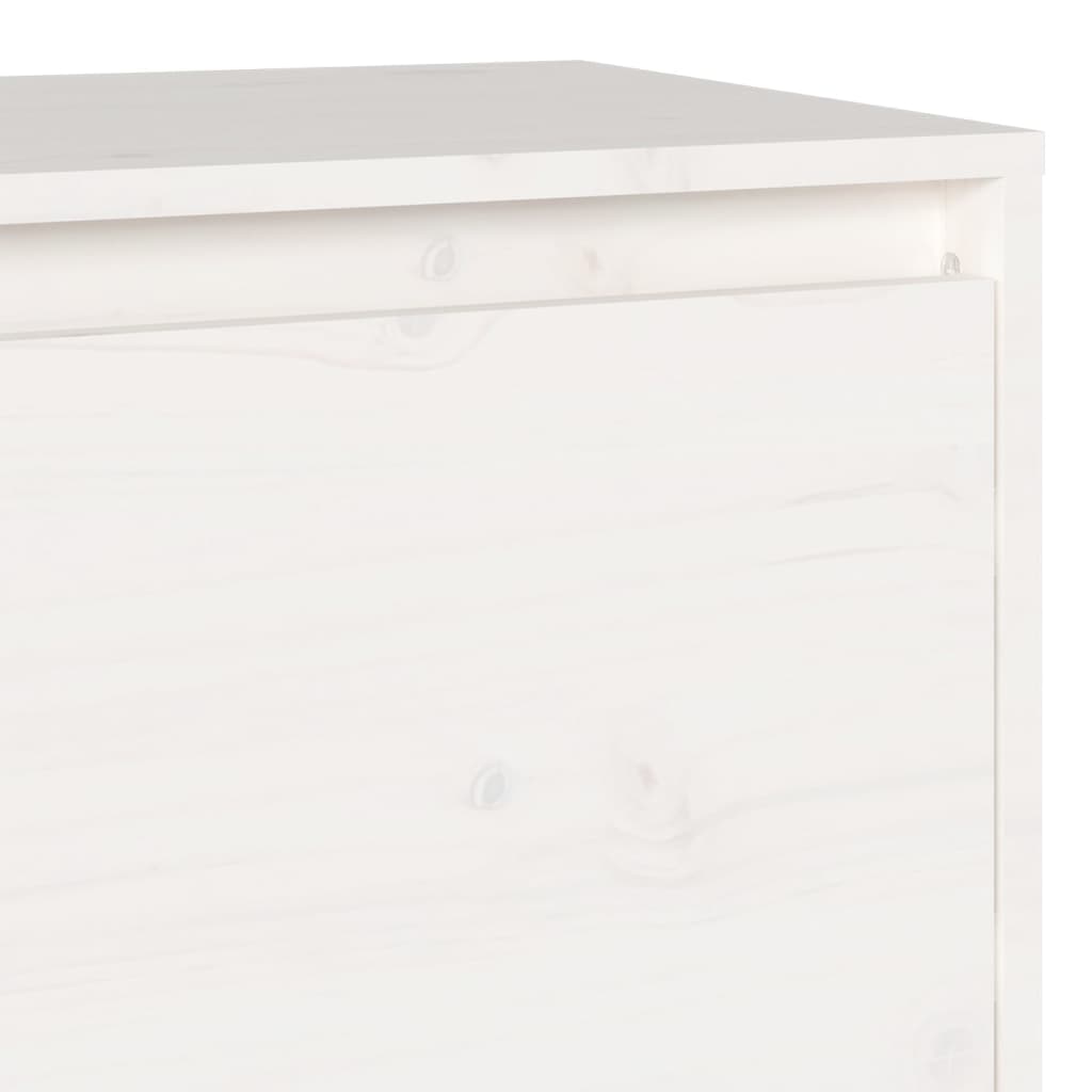 TV chest, white, 140x35x40 cm, solid pine wood