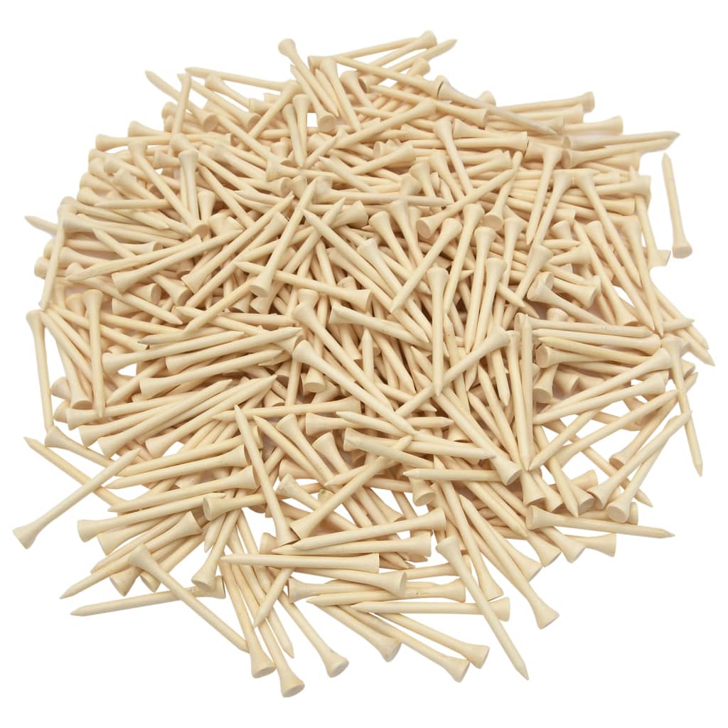 Golf tees, 1000 pcs., 70 mm, bamboo