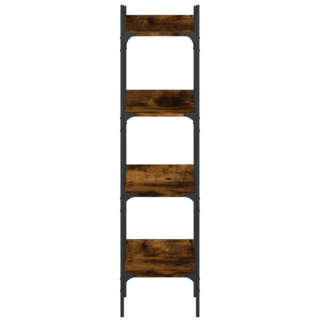 Bookcase 4 levels, smoky oak, 35x30x138.5 cm