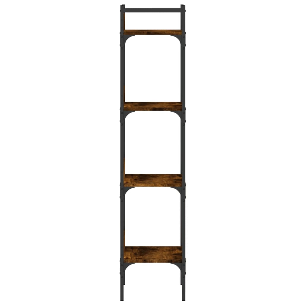 Bookcase 4 levels, smoky oak, 35x30x138.5 cm