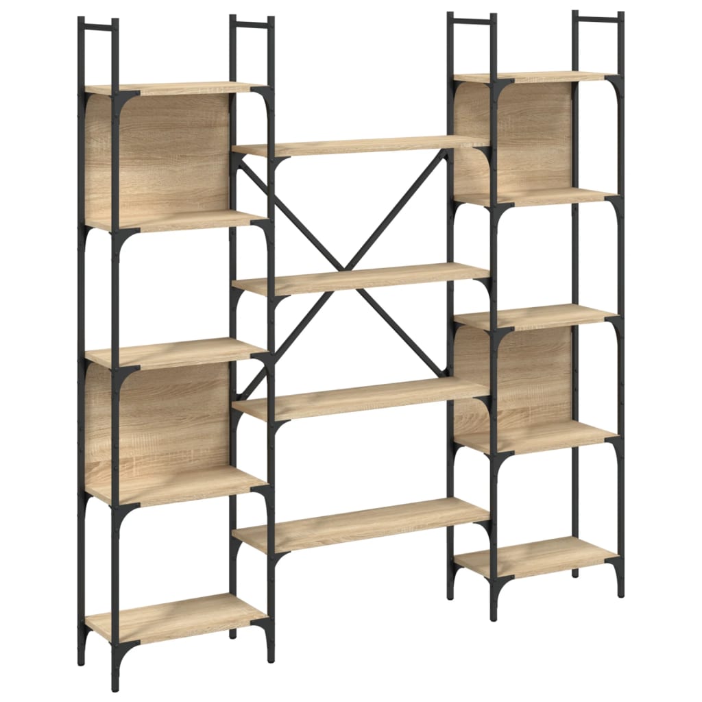 Bibliotecă, stejar sonoma, 155,5x24x166,5 cm, lemn prelucrat