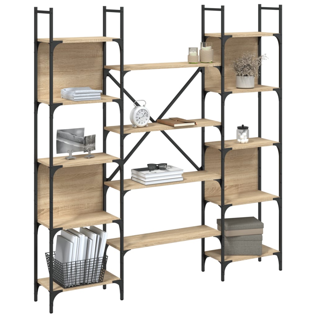 Bibliotecă, stejar sonoma, 155,5x24x166,5 cm, lemn prelucrat
