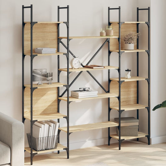 Bibliotecă, stejar sonoma, 155,5x24x166,5 cm, lemn prelucrat
