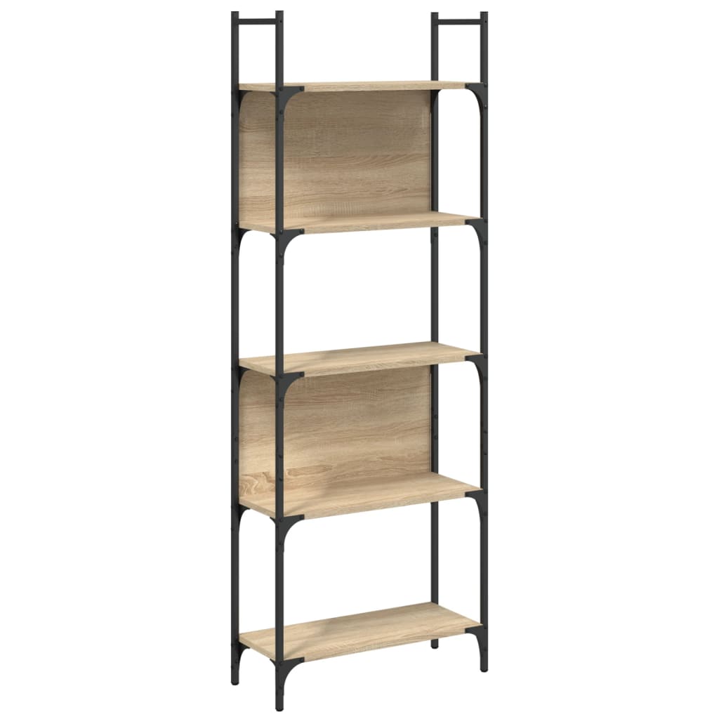 Bookcase 5 levels, sonoma oak, 60.5x24x166.5 cm