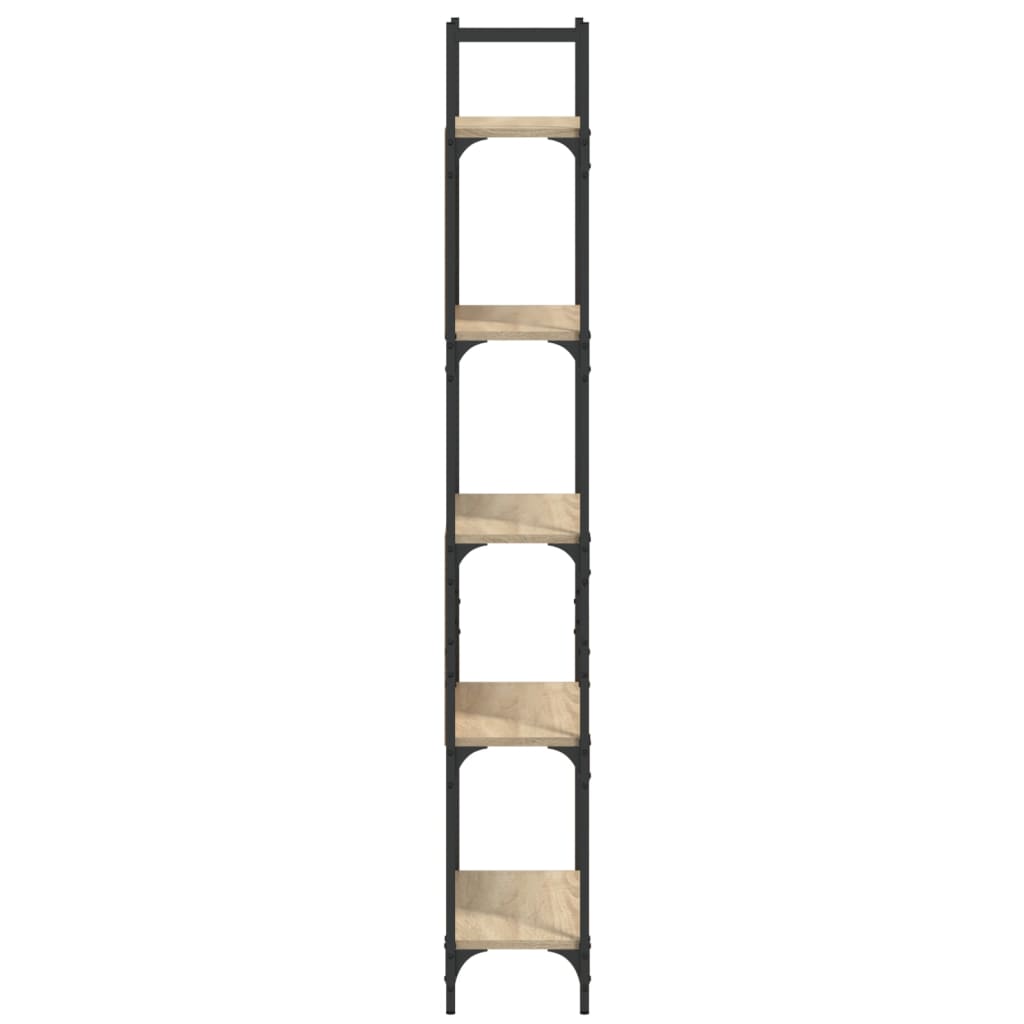 Bookcase 5 levels, sonoma oak, 60.5x24x166.5 cm