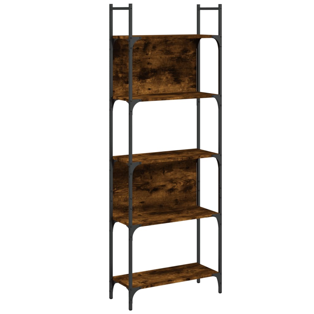 Bookcase 5 levels, smoky oak, 60.5x24x166.5 cm