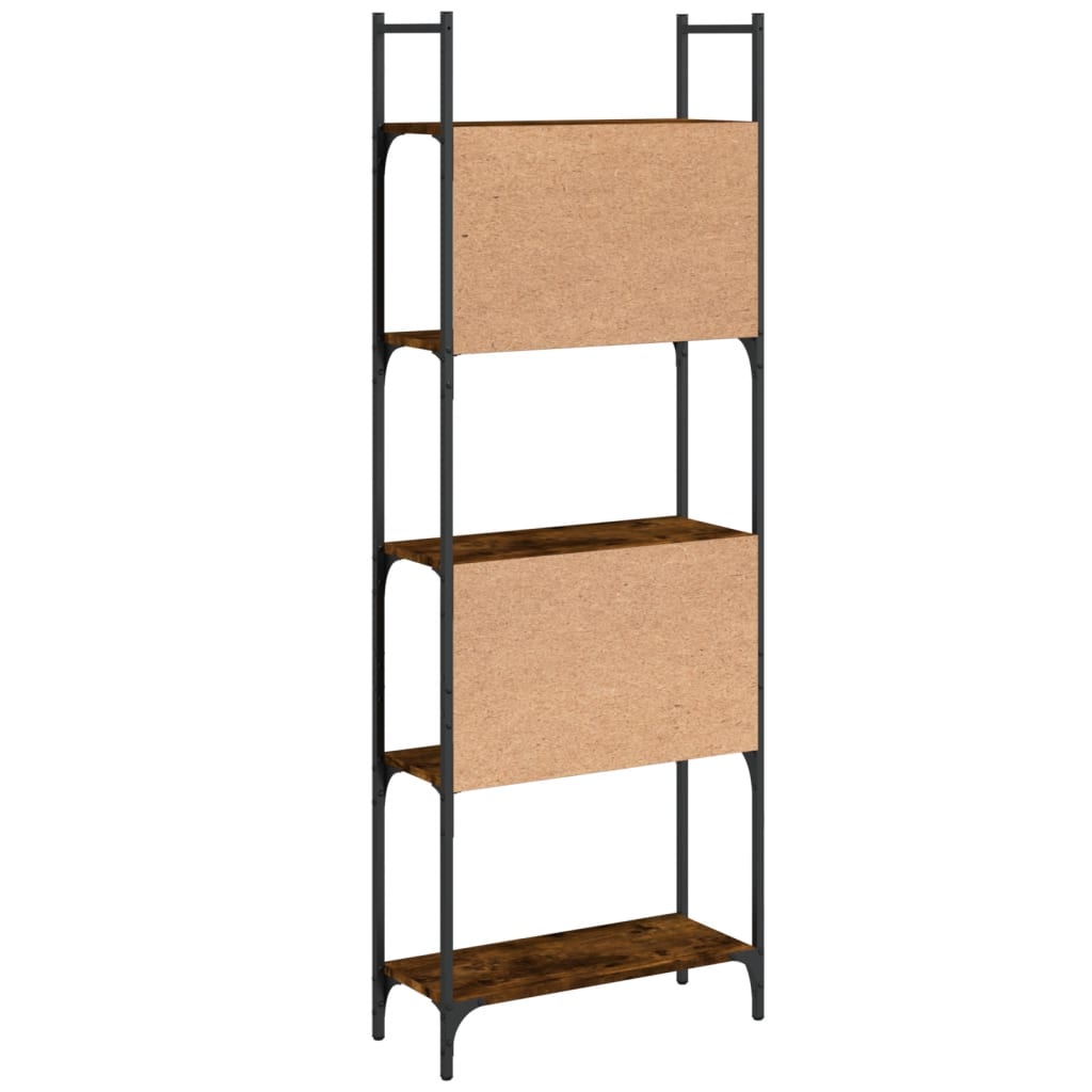 Bookcase 5 levels, smoky oak, 60.5x24x166.5 cm