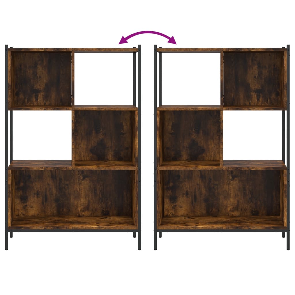 Bibliotecă, stejar fumuriu, 72x28x109 cm, lemn prelucrat