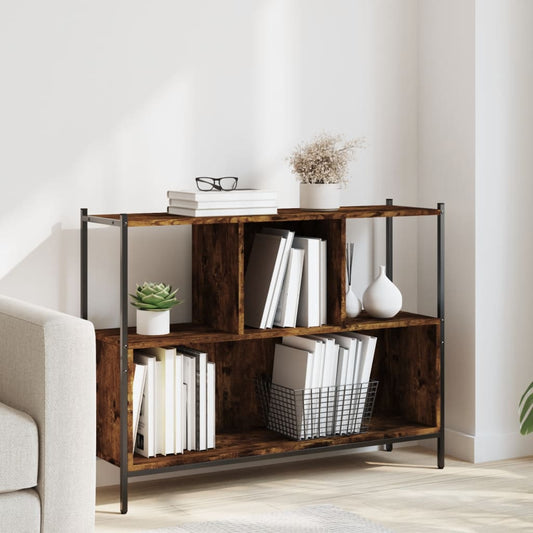 Bookcase, smoky oak, 102x28x77.5 cm, processed wood