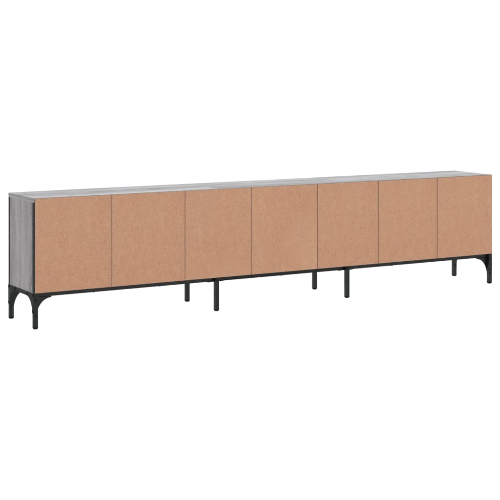 Comodă TV cu sertar, gri sonoma, 200x25x44 cm, lemn prelucrat