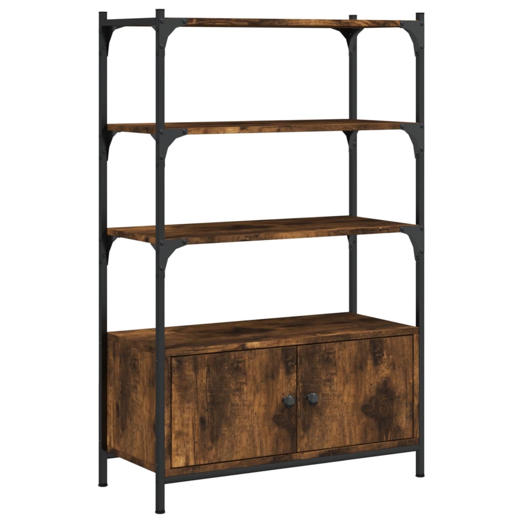 Bookcase 3 levels, smoky oak, 70x30x109.5 cm, wood