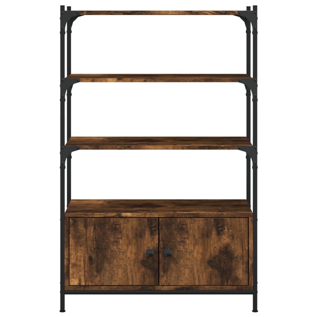 Bookcase 3 levels, smoky oak, 70x30x109.5 cm, wood