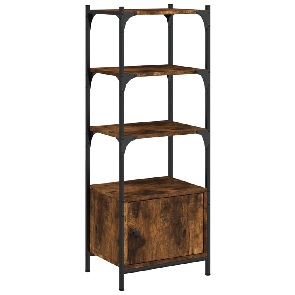 Bookcase 3 levels, smoky oak, 41x30x109.5 cm, wood