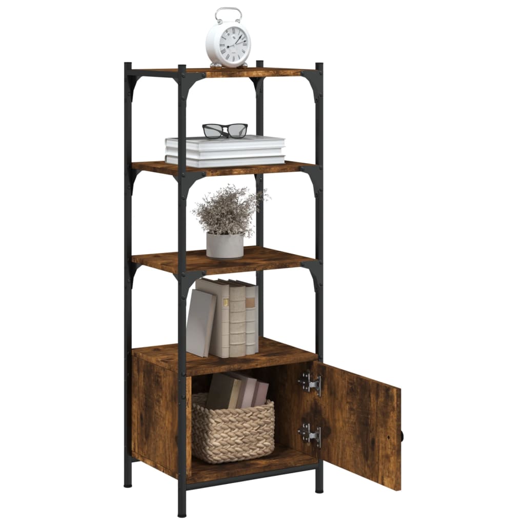 Bookcase 3 levels, smoky oak, 41x30x109.5 cm, wood