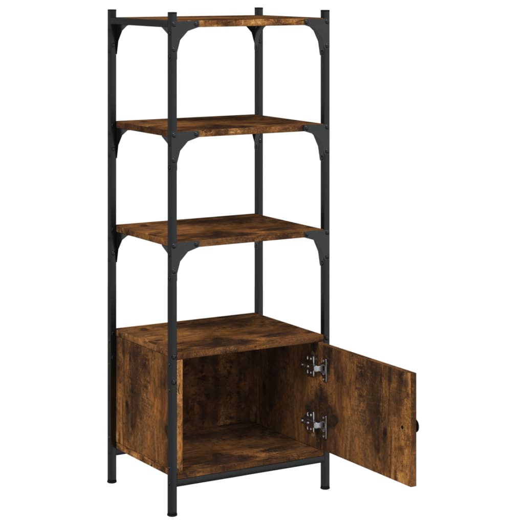 Bookcase 3 levels, smoky oak, 41x30x109.5 cm, wood