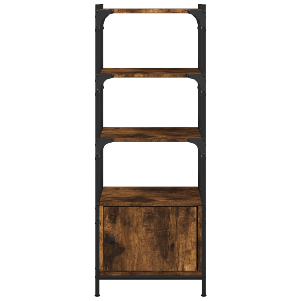 Bookcase 3 levels, smoky oak, 41x30x109.5 cm, wood