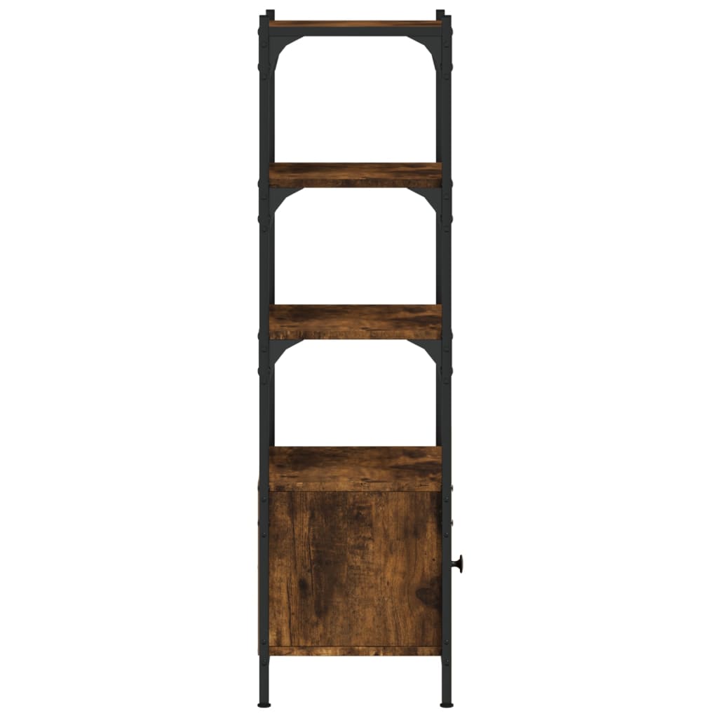 Bookcase 3 levels, smoky oak, 41x30x109.5 cm, wood