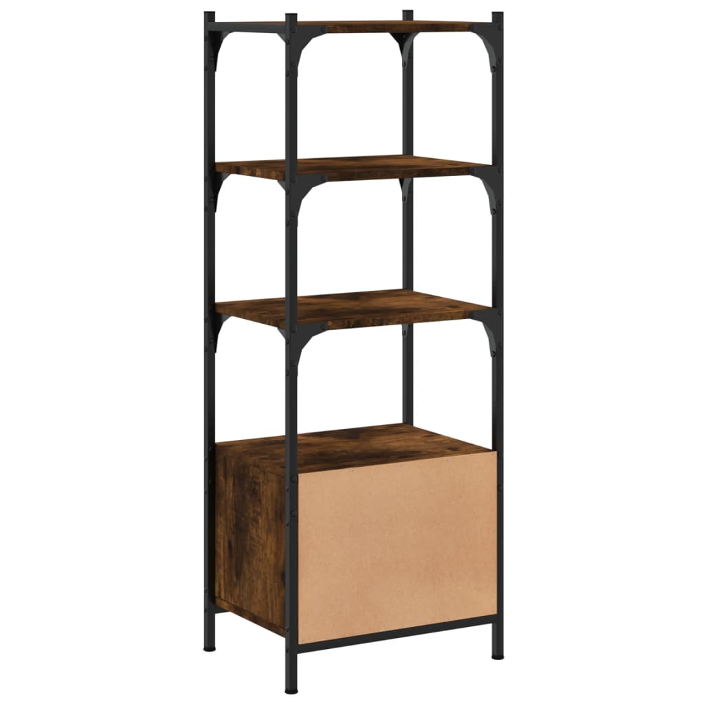 Bookcase 3 levels, smoky oak, 41x30x109.5 cm, wood