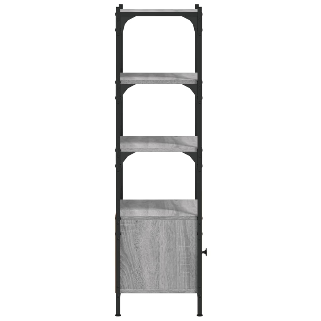 Bookcase 3 levels sonoma gray 41x30x109.5 cm, processed wood
