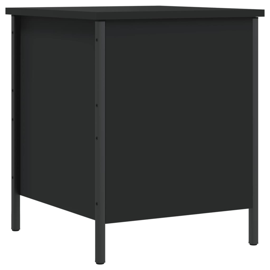 Storage bench, black, 40x42.5x50 cm, processed wood