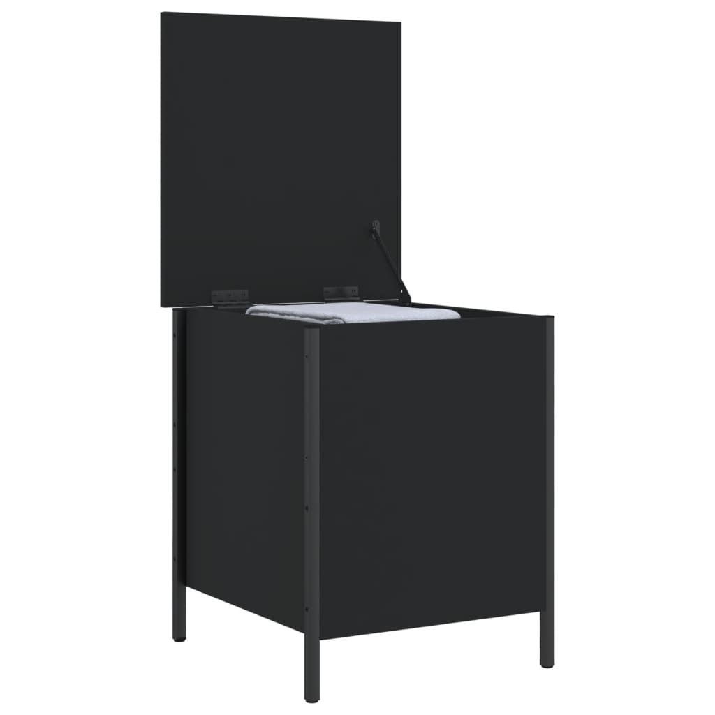 Storage bench, black, 40x42.5x50 cm, processed wood