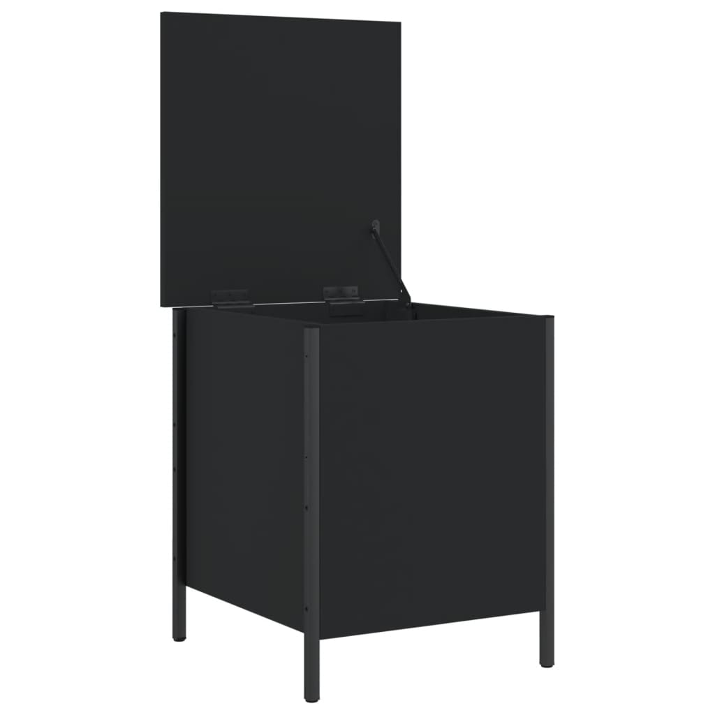 Storage bench, black, 40x42.5x50 cm, processed wood
