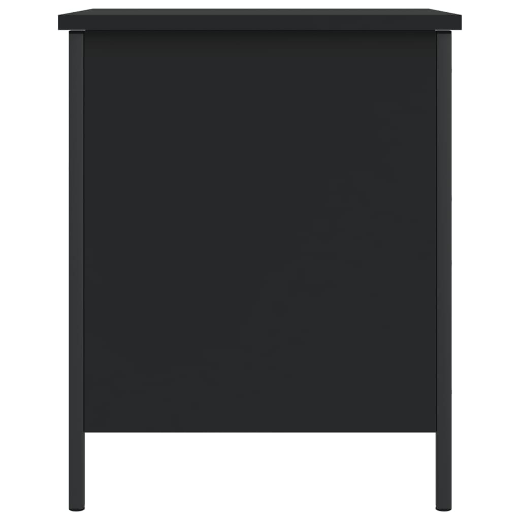 Storage bench, black, 40x42.5x50 cm, processed wood