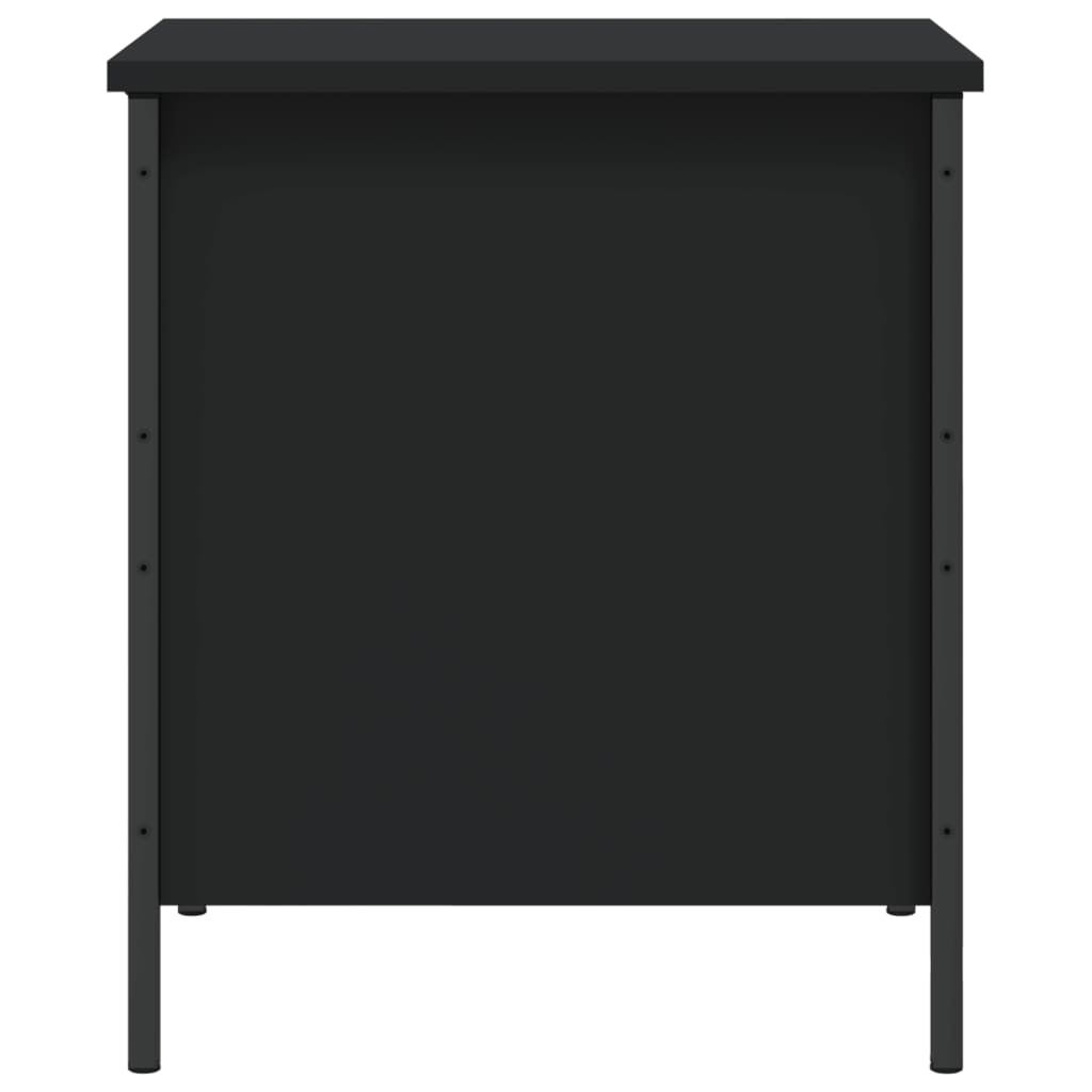 Storage bench, black, 40x42.5x50 cm, processed wood