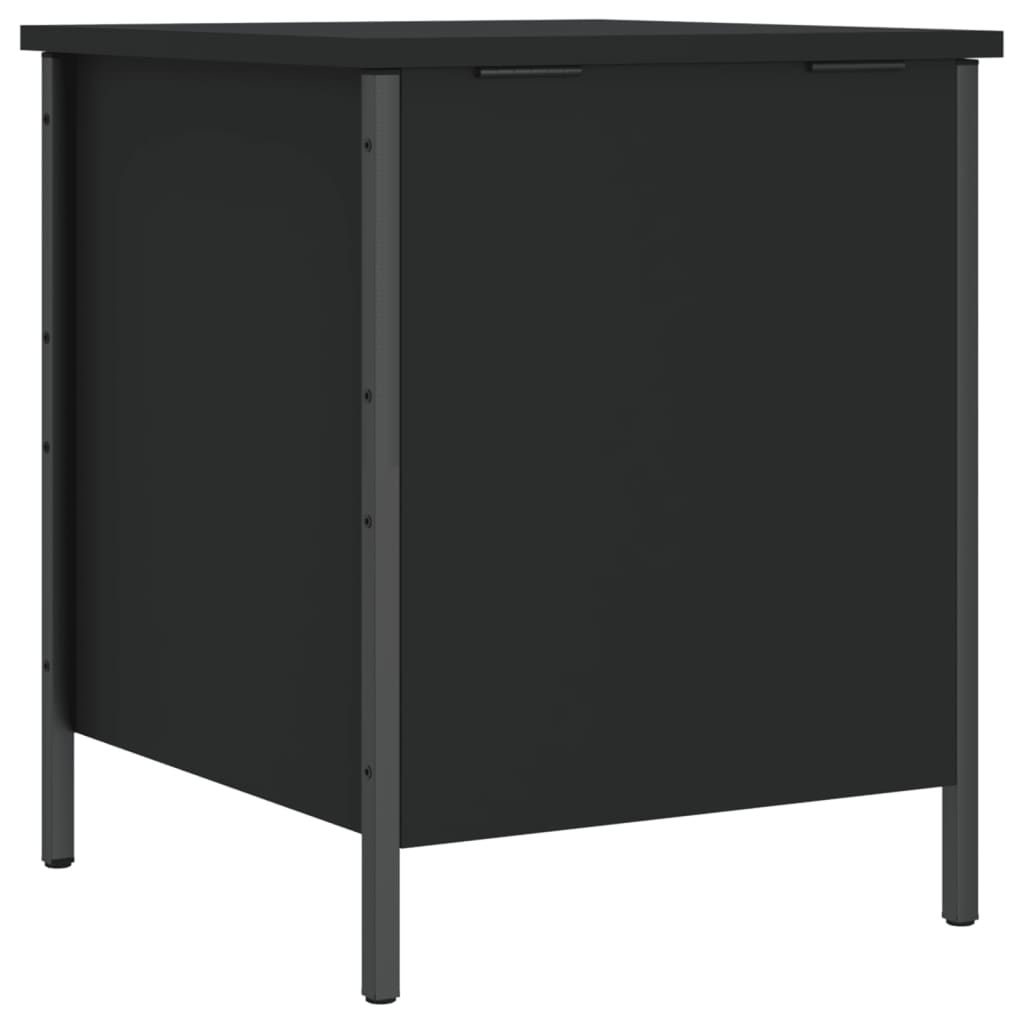 Storage bench, black, 40x42.5x50 cm, processed wood