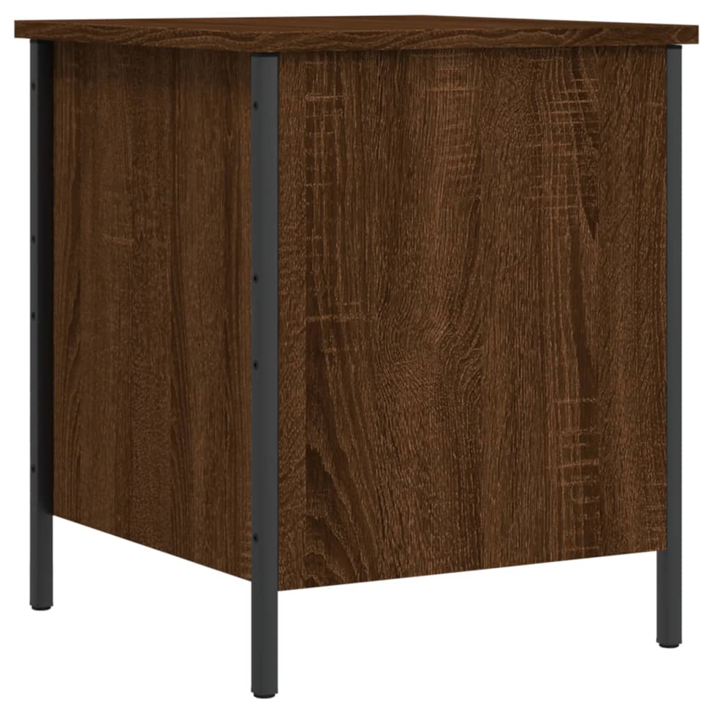 Storage bench, brown oak, 40x42.5x50 cm, processed wood