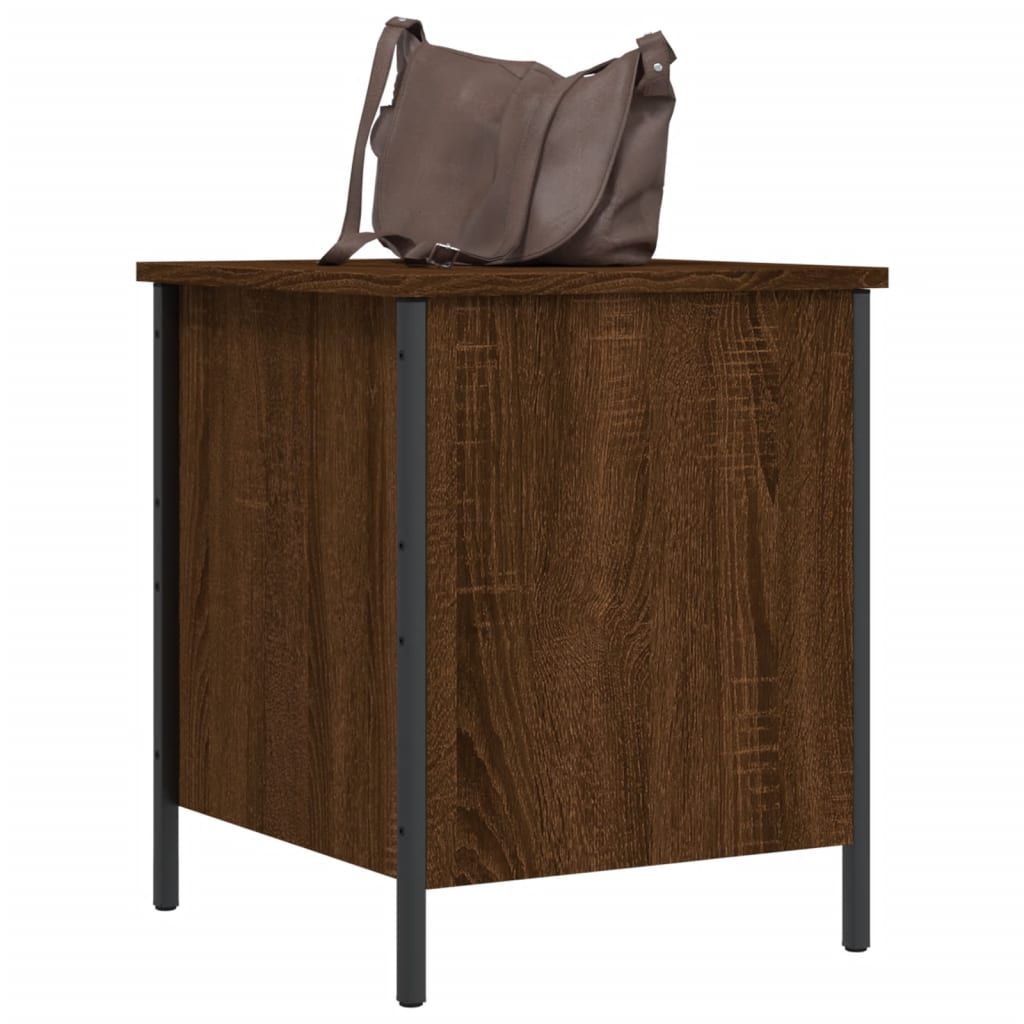 Storage bench, brown oak, 40x42.5x50 cm, processed wood