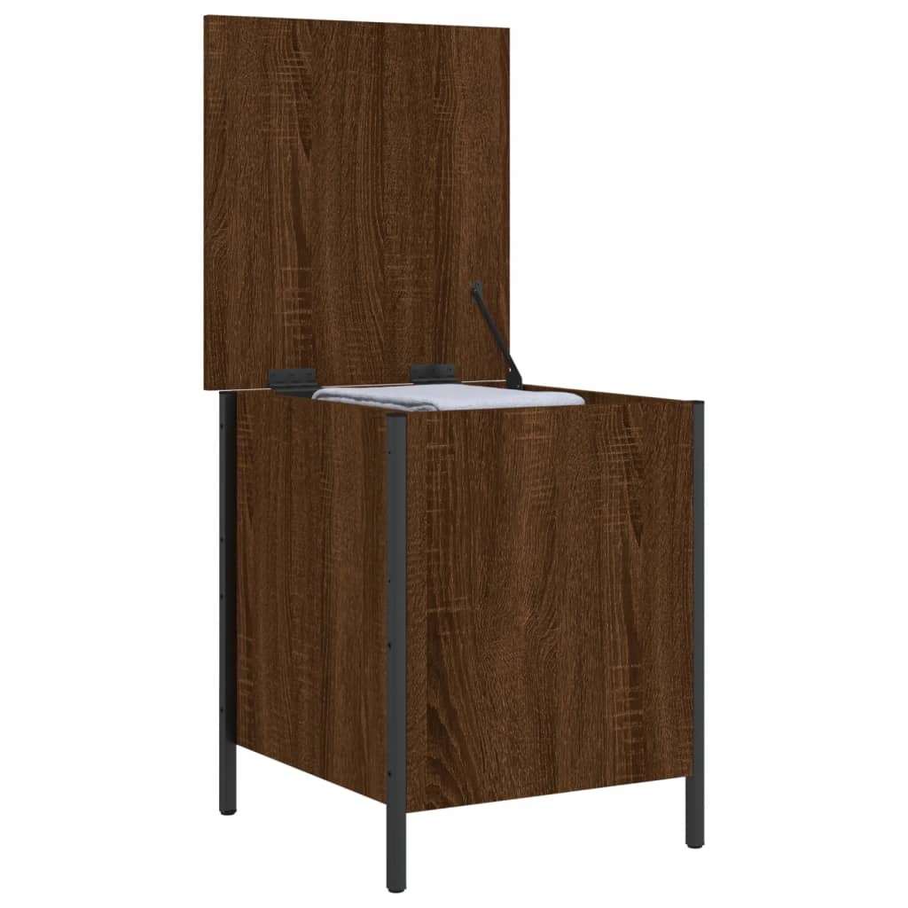 Storage bench, brown oak, 40x42.5x50 cm, processed wood