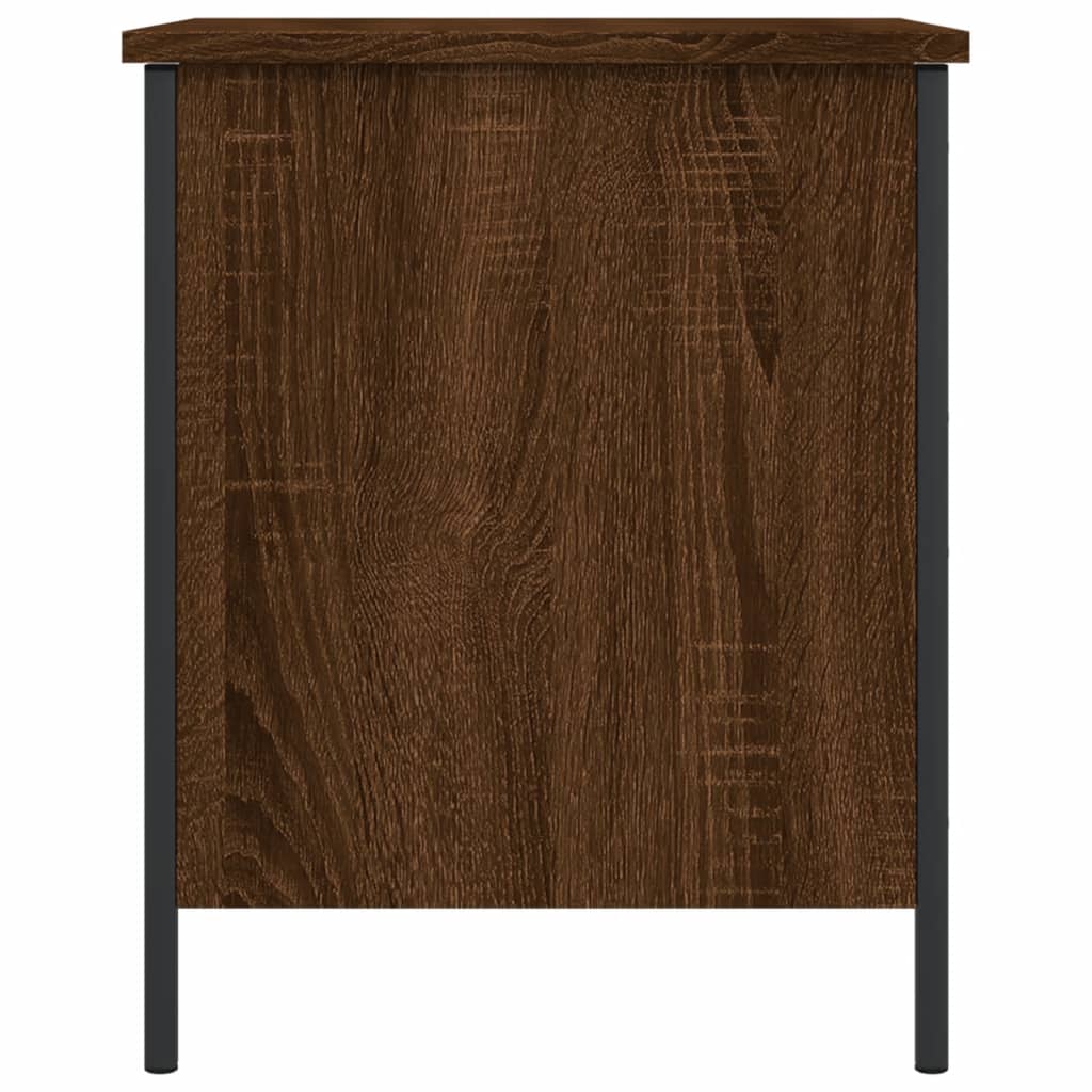Storage bench, brown oak, 40x42.5x50 cm, processed wood