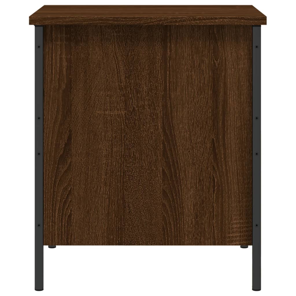 Storage bench, brown oak, 40x42.5x50 cm, processed wood