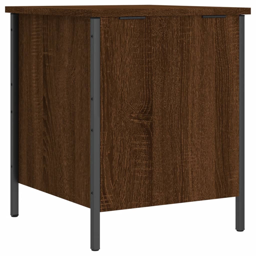 Storage bench, brown oak, 40x42.5x50 cm, processed wood