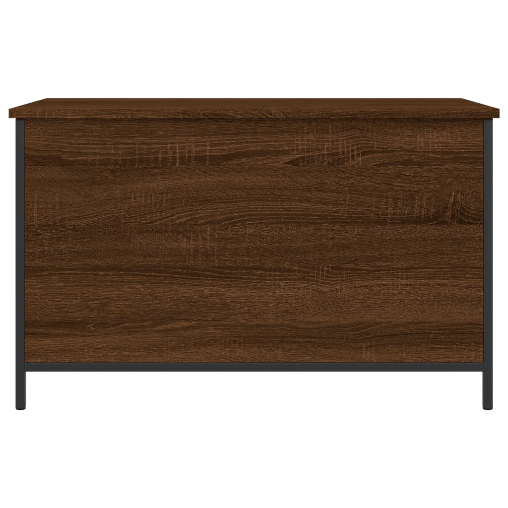 Storage bench, brown oak, 80x42.5x50 cm, processed wood