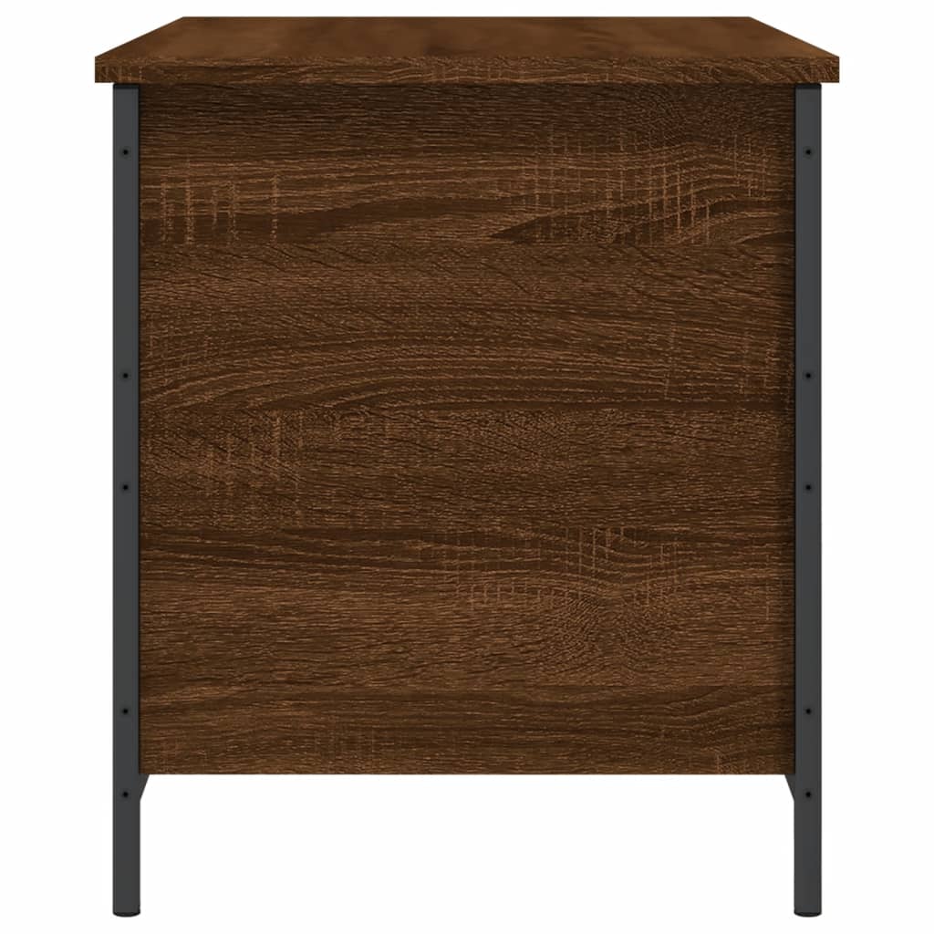 Storage bench, brown oak, 80x42.5x50 cm, processed wood