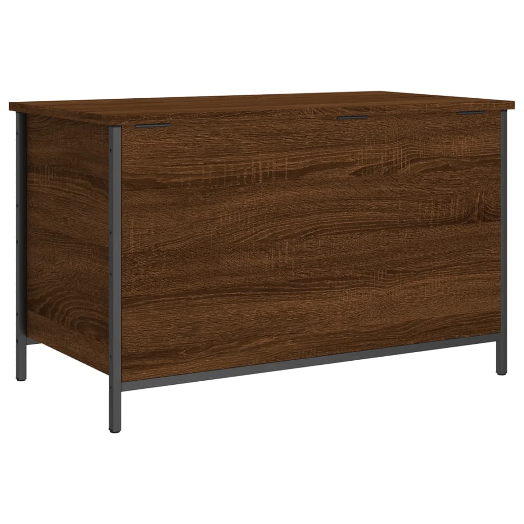 Storage bench, brown oak, 80x42.5x50 cm, processed wood