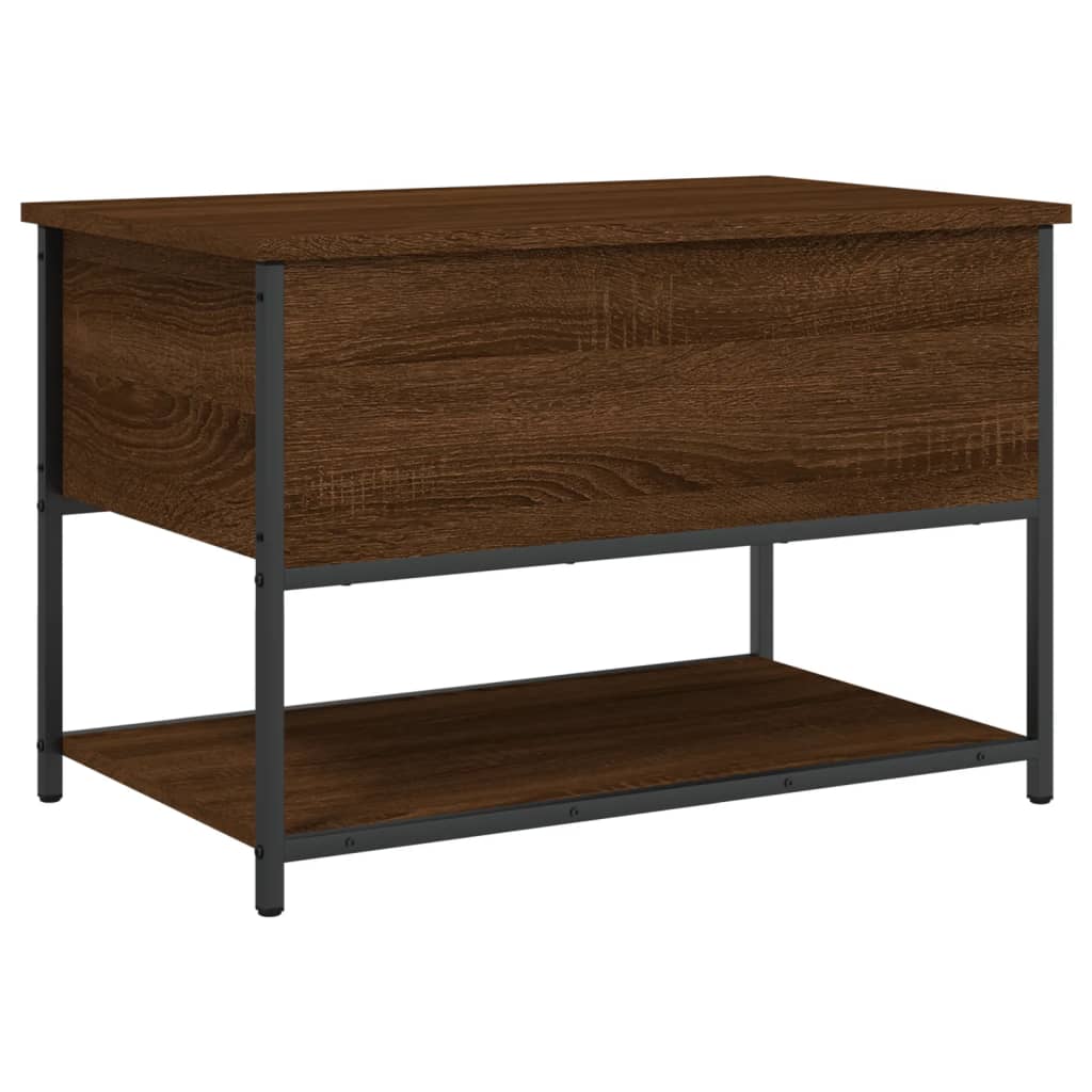 Storage bench, brown oak, 70x42.5x47 cm, processed wood