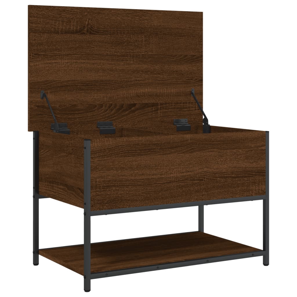 Storage bench, brown oak, 70x42.5x47 cm, processed wood