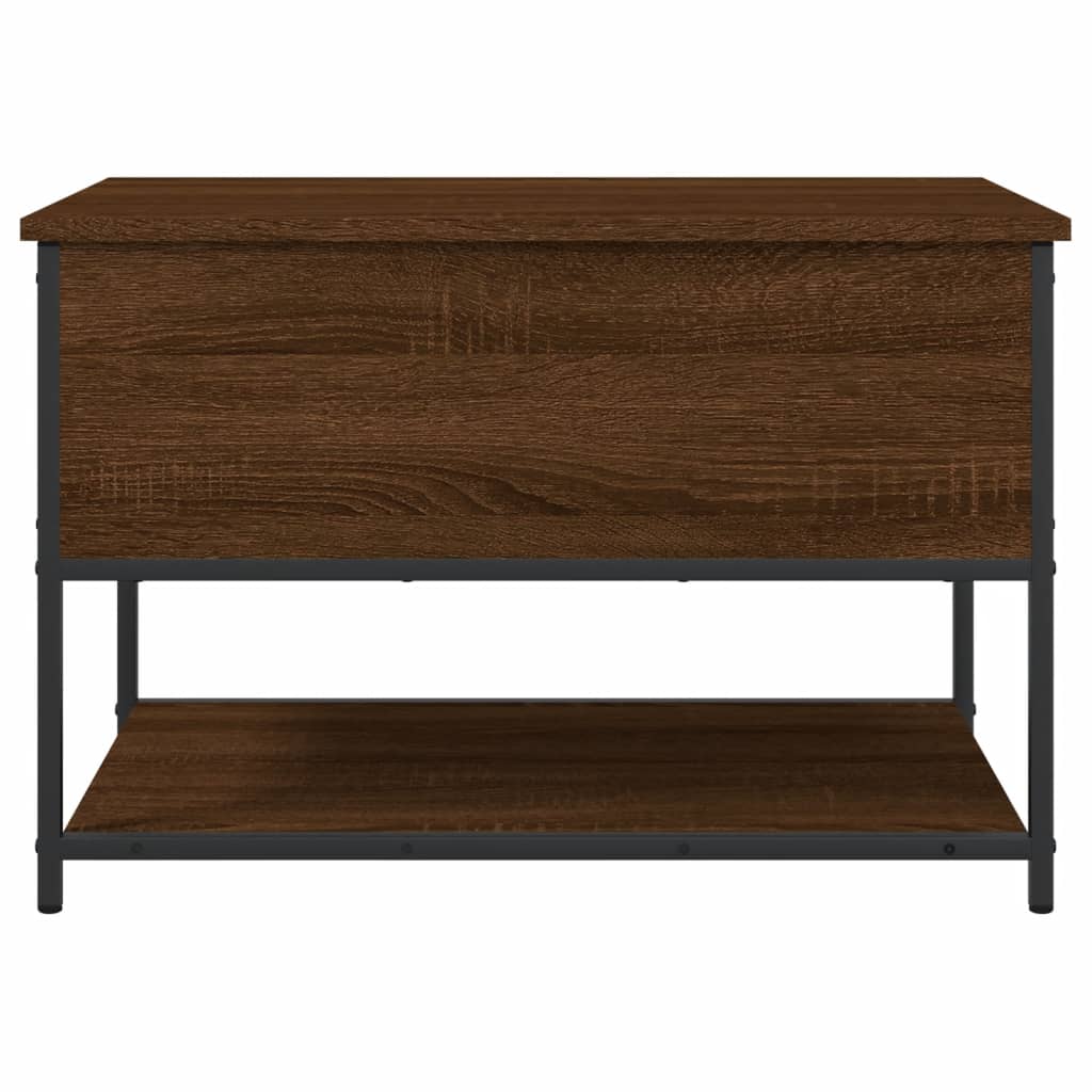 Storage bench, brown oak, 70x42.5x47 cm, processed wood