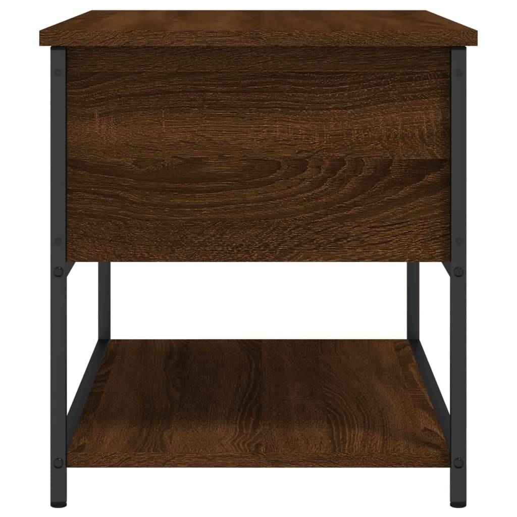 Storage bench, brown oak, 70x42.5x47 cm, processed wood