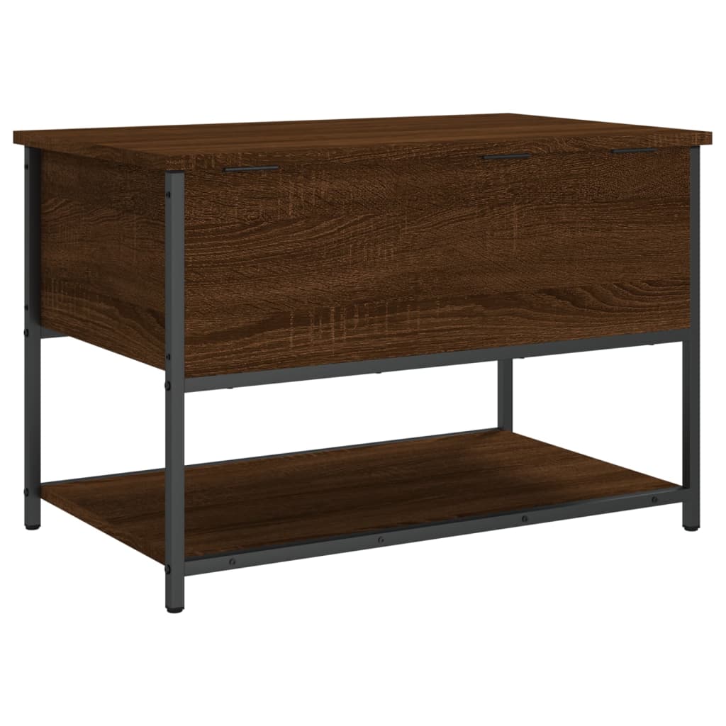 Storage bench, brown oak, 70x42.5x47 cm, processed wood
